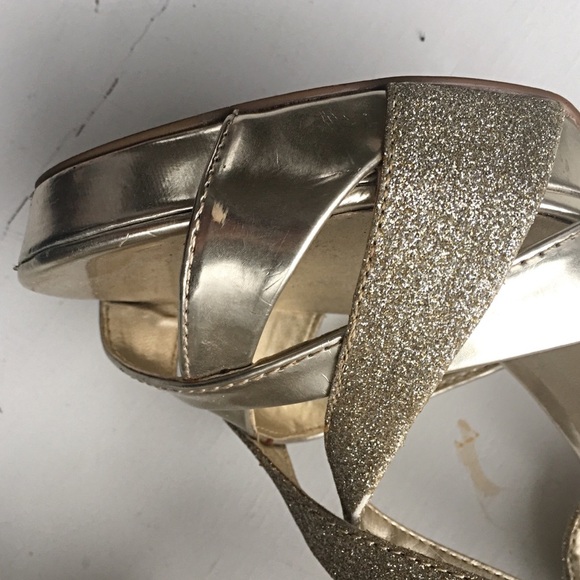 Guess Golden Sparkle Heels - Picture 8 of 9